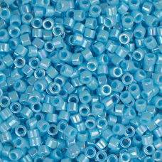 DB0164 Light Blue Opaque AB, Size 11/0 Miyuki Delica Beads, 5.2g approx.