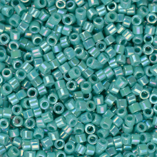 DB0166 Turquoise Opaque AB, Size 11/0 Miyuki Delica Beads, 5.2g approx.