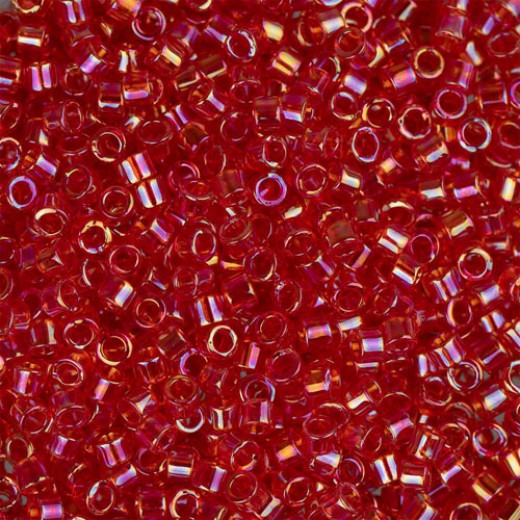 DBM0172 Light Siam Transparent AB, Size 10/0  Miyuki Delica Beads, Colour code -172 - Approx. 5.2g