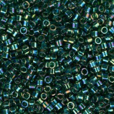 DB0175 Dark Green AB, Size 11/0 Miyuki Delica Beads, 5.2g approx.