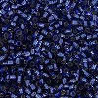 DB0183 Silver lined Cobalt Blue , Size 11/0 Miyuki Delica Beads, 5.2g approx.