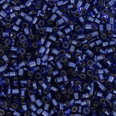DB0183 Silver lined Cobalt Blue , Size 11/0 Miyuki Delica Beads, 5.2g approx.