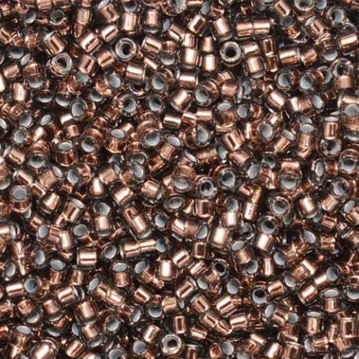DB0184 Bronze Transparent, Size 11/0 Miyuki Delica Beads, 5.2g approx.