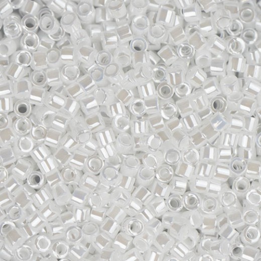 DBM0201 White Pearl Opaque Luster, Size 10/0  Miyuki Delica Beads, Colour code -201 - Approx. 5.2g