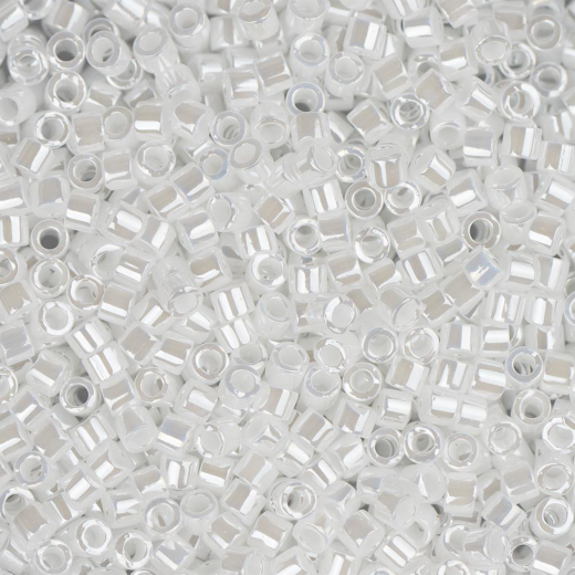 DB0201 White Pearl Luster, Size 11/0 Miyuki Delica Beads, 50gm bag