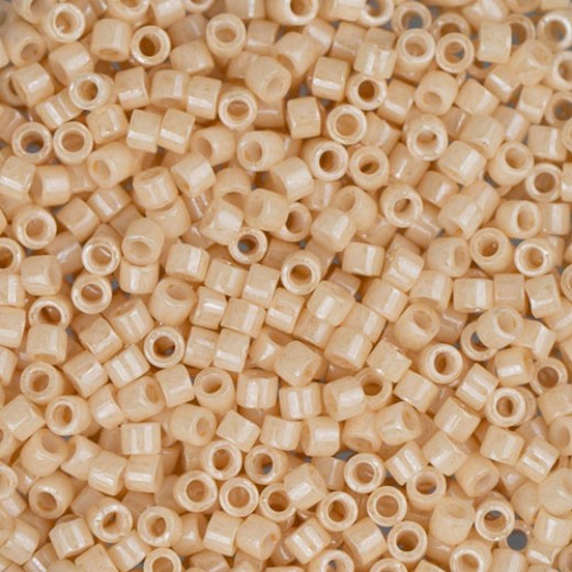 DB0204 Light Beige Glazed Luster, Size 11/0 Miyuki Delica Beads, 5.2g approx. 
