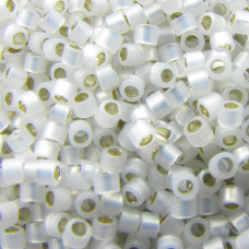 DBS0221 Gilt Lined White Opal Miyuki 15/0 Miyuki Delica Beads, colour 0221, 5.2...