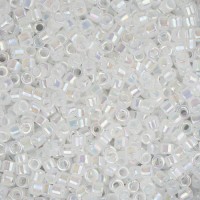 DBM0222 White Opal AB, Size 10/0  Miyuki Delica Beads, Colour code -222 - 50gm bag