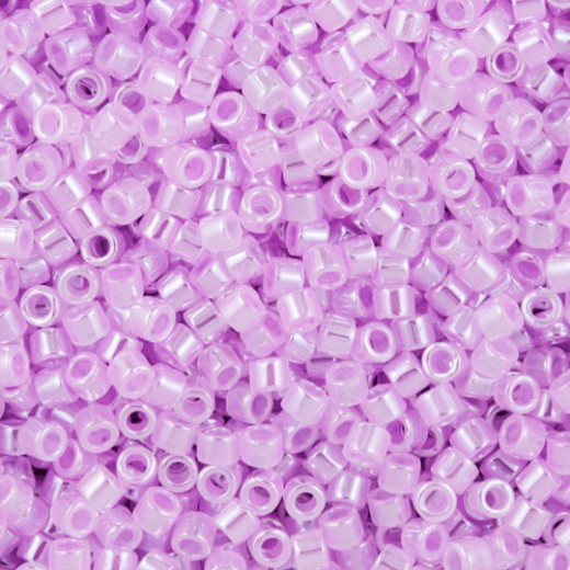 DB0248 Lined Crystal Pale Lilac, Size 11/0 Miyuki Delica Beads, 5.2g approx.