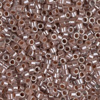 DB0256 Crystal Taupe Ceylon Lined-Dyed, Size 11/0 Miyuki Delica Beads, 5.2g approx.