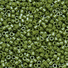 DB0263 Pale Green Lime Opaque Glazed Luster, Size 11/0 Miyuki Delica Beads, 5.2g...