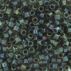 DB0273 Topaz Olive Lined-Dyed, Size 11/0 Miyuki Delica Beads, 5.2g approx.