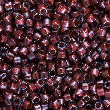 DB0280 Dark Crystal Red Lined-Dyed, Size 11/0 Miyuki Delica Beads, 5.2g approx.