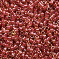 DB0283 Cranberry Lined Peridot Luster, Size 11/0 Miyuki Delica Beads, 5.2g approx.