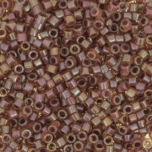 DBM0287 Amber Taupe Lined-Dyed, Size 10/0  Miyuki Delica Beads, Colour 287 - Approx. 5.2g