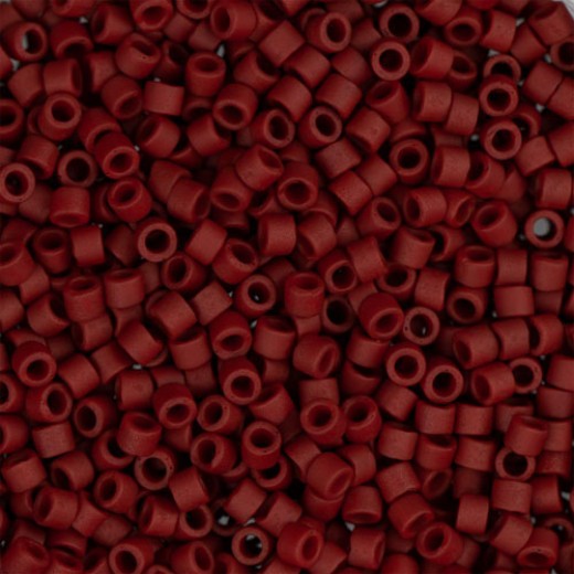 DB0378 Dark Red Maroon Metallic Matte Luster, Size 11/0 Miyuki Delica Beads, 5.2g approx.