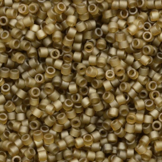 DB0384 Matte Transparent Smokey Quartz, Size 11/0 Miyuki Delica Beads, 5.2g approx.