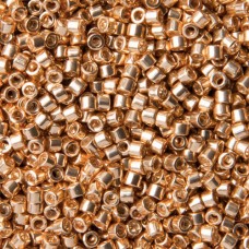 DB0433 Champagne Opaque Galvanized-Dyed, Size 11/0 Miyuki Delica Beads, 5.2g app...