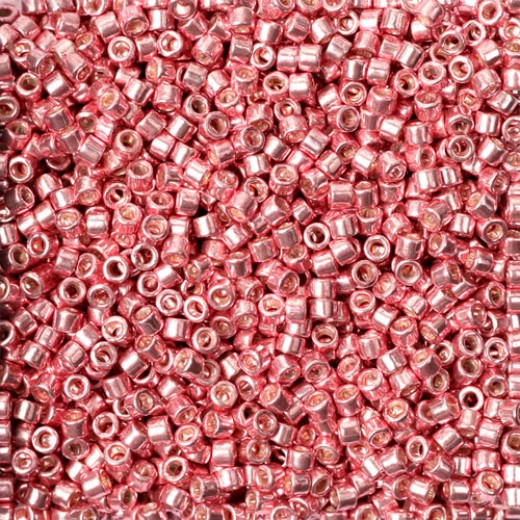 DB0435 Pink Blush Opaque Galvanized-Dyed, Size 11/0 Miyuki Delica Beads, 5.2g approx.