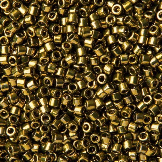 DB0456 Olive Galvanised Miyuki 11/0 Delica Beads, 5.2g approx.