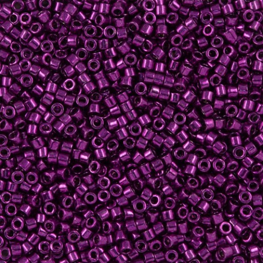 DB0463 Galvanised Dark Fuchsia Dyed, Size 11/0 Miyuki Delica Beads, 5.2g approx.