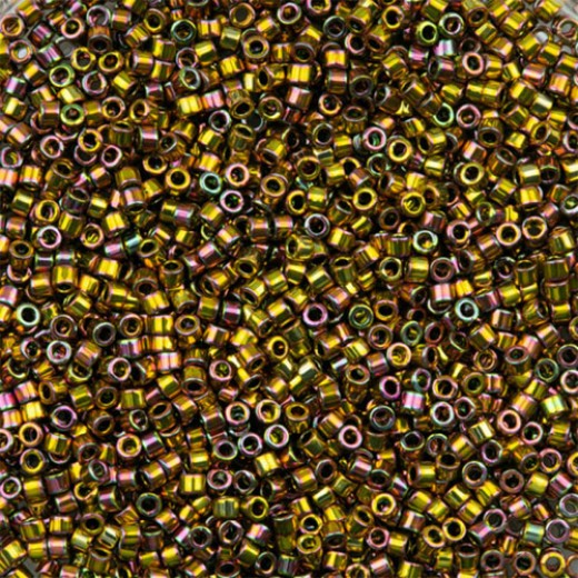 DB0507 24K Gold Pink AB Plated, Size 11/0 Miyuki Delica Beads, 50g approx.