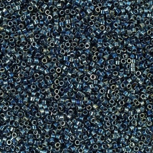 DB0514B Gold 24kt Green Opaque AB Plated, Size 11/0 Miyuki Delica Beads, 50gm bag