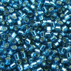 DB0608 Blue Zircon Silver Lined-Dyed, Size 11/0 Miyuki Delica Beads, 5.2g approx...