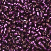 DB0611 Wine Silver Lined-Dyed, Size 11/0 Miyuki Delica Beads, 5.2g approx.