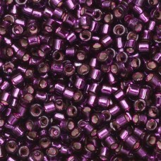 DB0611 Wine Silver Lined-Dyed, Size 11/0 Miyuki Delica Beads, 5.2g approx.