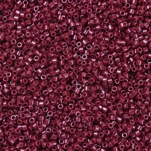 DB0654 Cranberry Red Dyed, Size 11/0 Miyuki Delica Beads, 5.2g approx.