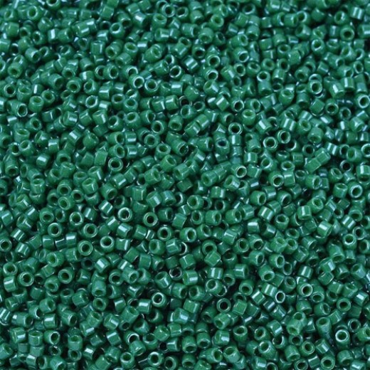 DB0656 Green Jade Opaque Dyed, Size 11/0 Miyuki Delica Beads, 5.2g approx.