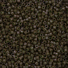 DB0657B Olive Opaque Dyed, Size 11/0 Miyuki Delica Beads, 50gm bag