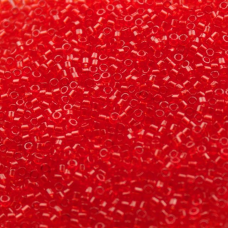 DB0704B Red Orange Transparent, Size 11/0 Miyuki Delica Beads, 50gm bag