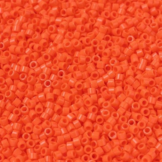 DB0722 Orange, Size 11/0 Miyuki Delica Beads, 50gm bag