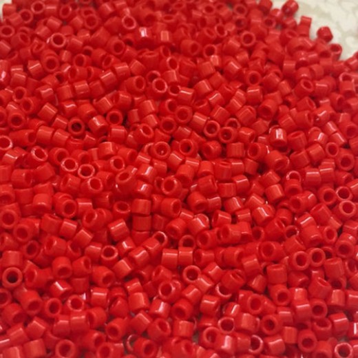 DB0723 Red, Size 11/0 Miyuki Delica Beads, 50gm bag