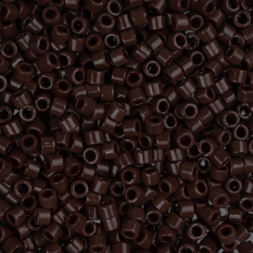 DB0734 Chocolate Brown, Size 11/0 Miyuki Delica Beads, 5.2g approx.