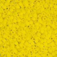 DB0751 Yellow Matte Opaque, Size 11/0 Miyuki Delica Beads, 50gm bag