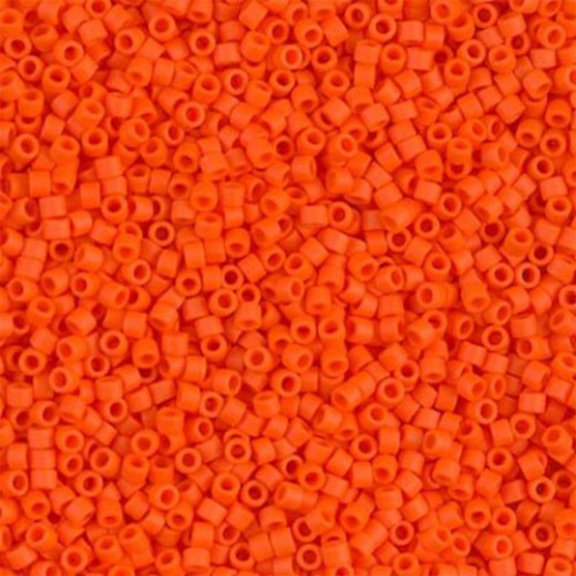 DB0752 Orange Opaque, Size 11/0 Miyuki Delica Beads, 50gm bag