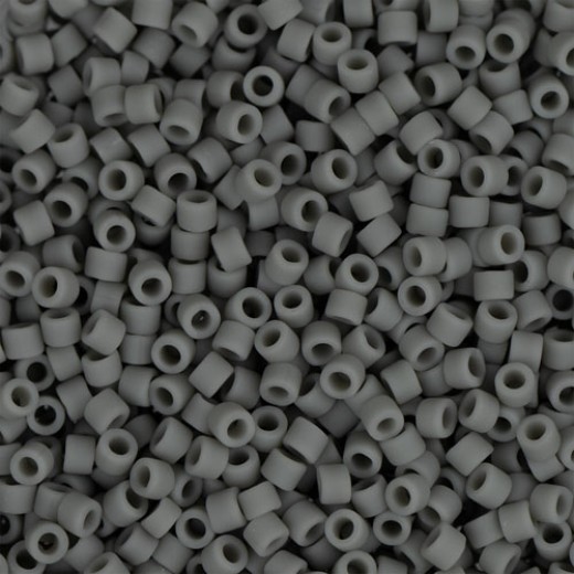 DB0761 Grey Opaque, Size 11/0 Miyuki Delica Beads, 5.2g approx.
