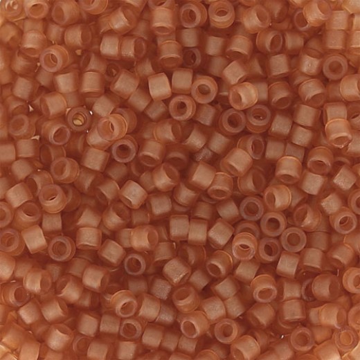 DB0777 Dyed Semi-Frosted Transparent Topaz Miyuki 11/0 Delica Beads, 5.2g approx