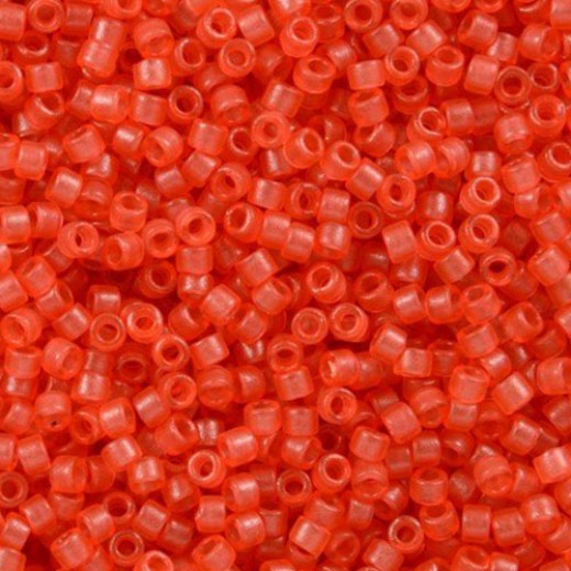 DB0779 Salmon Transparent Matte-Dyed, Size 11/0 Miyuki Delica Beads, 5.2Grms