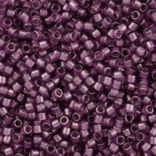 DB0782 Dyed Semi-Frosted Transparent Plum Miyuki 11/0 Delica Beads, 50 Gram Bag