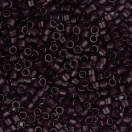 DB0784 Dark Amethyst Transparent Matte-Dyed, Size 11/0 Miyuki Delica Beads, 50g approx.