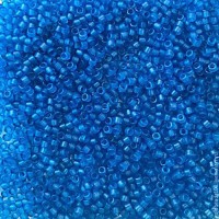 DB0787 Capri Blue Transparent Matte-Dyed, Size 11/0 Miyuki Delica Beads, 5.2g approx.