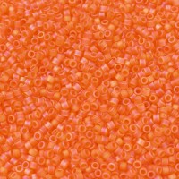 DB0855 Orange Transparent Matte AB, Size 11/0 Miyuki Delica Beads, 5.2 g approx.