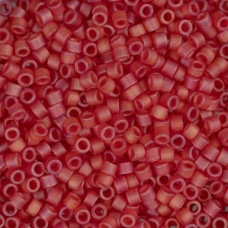 DB0856 Red Orange Transparent AB Matte, Size 11/0 Miyuki Delica Beads, 5.2g appr...