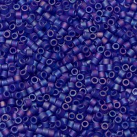 DB0864 Cobalt Transparent AB Matte, Size 11/0 Miyuki Delica Beads, 50 Grams