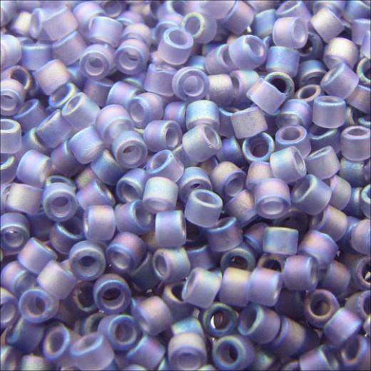 DBS0870 Matte Transparent Light Amethyst, Size 15/0 Miyuki Delica Beads, 5.2g approx.