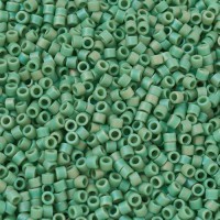 DBM0877 Green Opaque AB Matte, Size 10/0 Miyuki Delica Beads, Approx. 5.2g